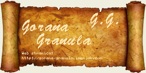 Gorana Granula vizit kartica